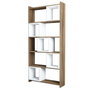 Hanah Home Estantería Moderna Blanco y Nogal